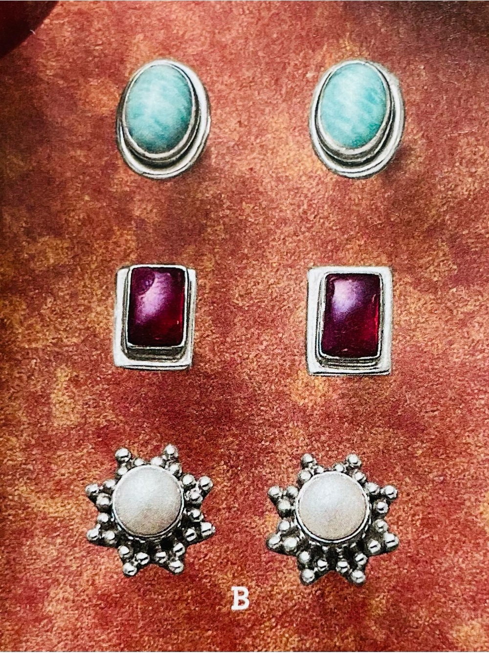 New! Three for you Sterling Silver Multi-Stud Earring